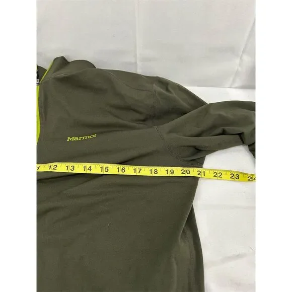 Marmot Men's Green Fleece 1/2 Zip Pullover Top Sweatshirt Size L - Picture 9 of 10